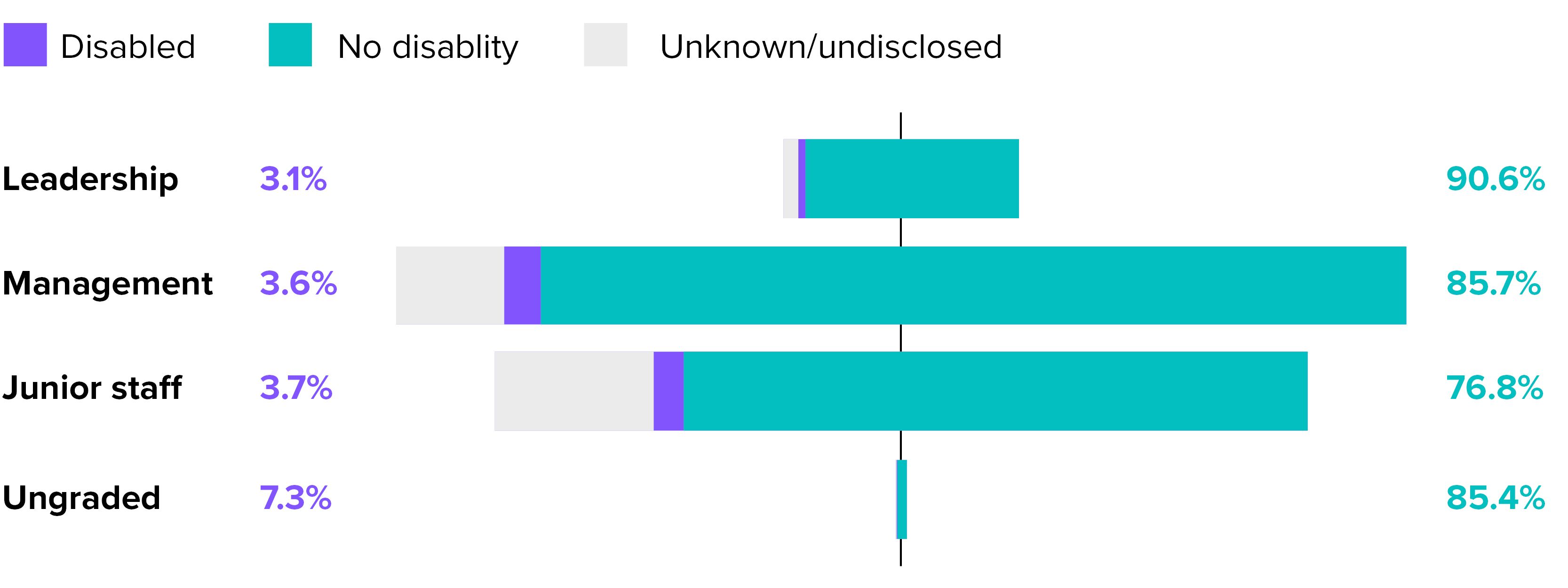 Shape of the workforce chart. Disability.